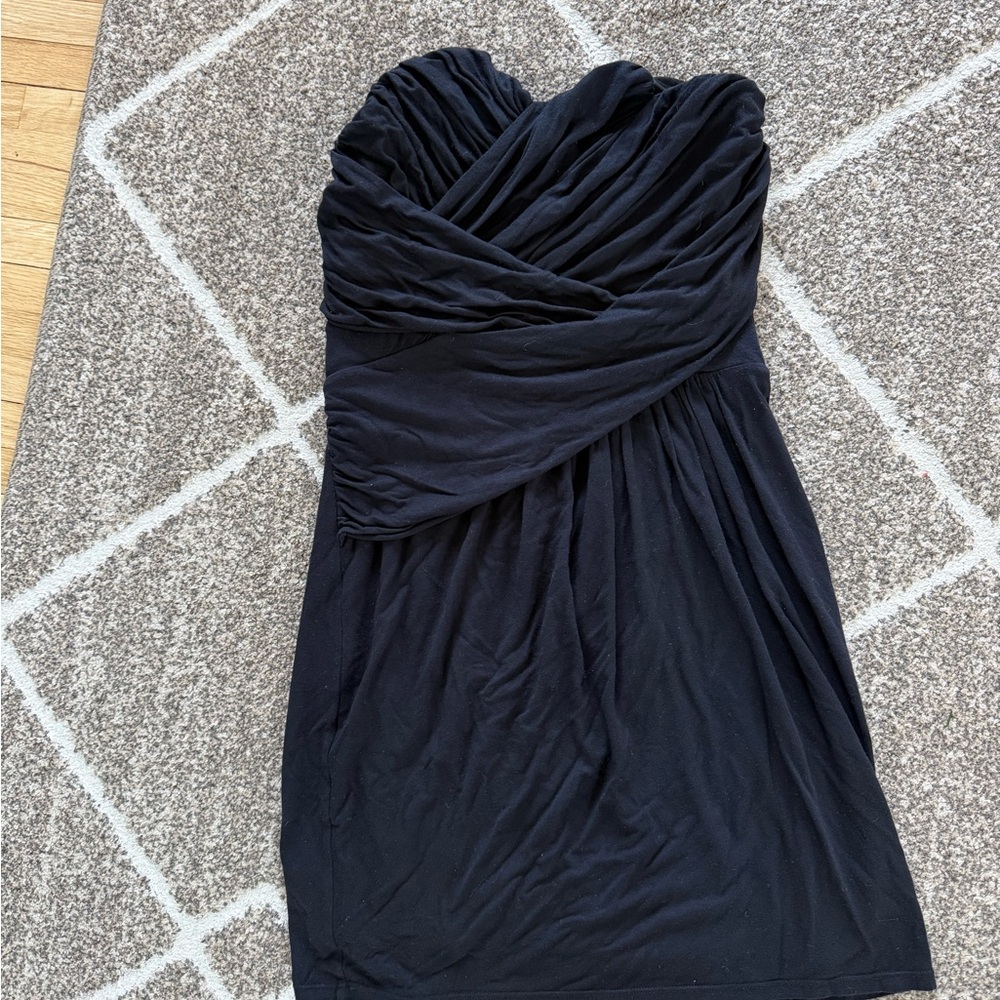 preloved Express Black Strapless Dress size Medium